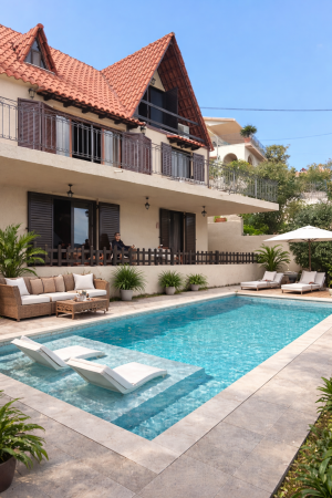 וילה ביוון עם נוף לים